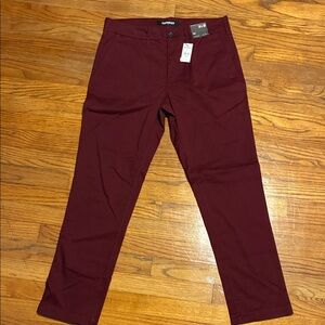 Express Men's Burgundy Chinos - Slim, 31 x 30